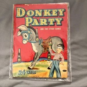 Vintage Pin the Tail on the Donkey Game